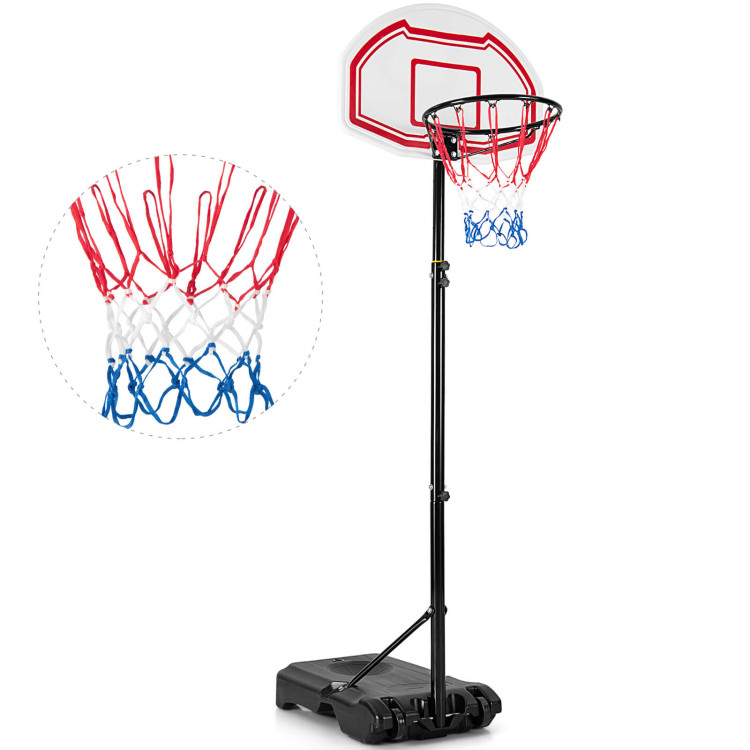 Height Adjustable Basketball Hoop with 2 Nets and Fillable BaseCostway Gallery View 1 of 10